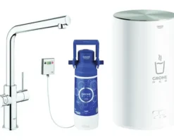 GROHE Küchenarmatur mit Filterfunktion und Kochend heißes Wasser GROHE RED chrom 30327001