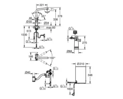 GROHE Küchenarmatur mit Filterfunktion und Kochend heißes Wasser GROHE RED chrom 30327001