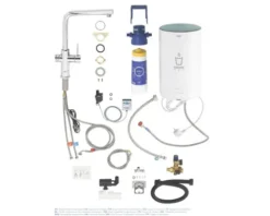 GROHE Küchenarmatur mit Filterfunktion und Kochend heißes Wasser GROHE RED chrom 30327001