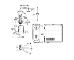 GROHE Küchenarmatur mit Sprudel GROHE BLUE HOME chrom 31454001
