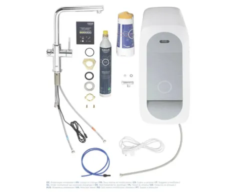 GROHE Küchenarmatur mit Sprudel GROHE BLUE HOME chrom 31454001