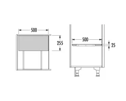 Hailo Universalablage 3273621 für Getränkekistenhalter 60 cm Schrank dunkelgrau Metall