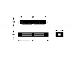Hailo Türöffner Ersatzmagnet Paar 1001349 Kick and Go Magnetblock Kunststoff Schwarz für Fußhebel 3691