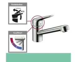 hansgrohe Küchenarmatur FOCUS 100 M42 Eco CoolStart chrom 71809000