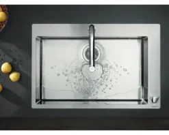 hansgrohe 2-Loch Küchenarmatur mit Handbrause METRIS SELECT 200 M71 chrom 73818000