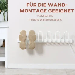 HOMCOM Schuhtrockner Elektrisch Schuhheizung Schuhwärmer Wandmontage Stiefeltrockner Trockengestell Schuh Trocknungsgerät für Schuhe, Socken, Handschuhe, Skischuhe