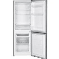 homeX Kühlschrank mit Gefrierfach Kühl-Gefrierkombination freistehend 173 Liter Nutzinhalt 40 dB CFS1110-S silber
