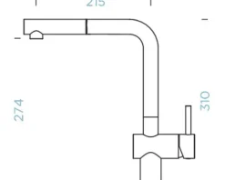 Küchenarmatur mit Einhebelmischer EPOS puro 540127