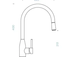Küchenarmatur mit Einhebelmischer KAVUS edelstahlfinish 559120