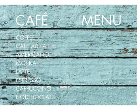 Küchenrückwand mySPOTTI memo Café & Menu 59x41 cm