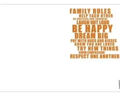 Küchenrückwand mySPOTTI memo Family rules 59x41 cm