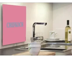 Küchenrückwand mySPOTTI pop Chefkoch pink 59x41 cm