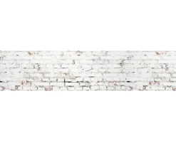 Küchenrückwand mySpotti Splash White Bricks Steinwand 2800 x 600 mm SP-F2-1251