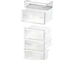 Kühl- und Gefrierkombination Bosch BxHxT 60 x 203 x 66,5 cm Kühlteil 260 l Gefrierteil 103 l edelstahl schwarz KGN39VXAT