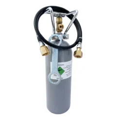 Komplett set - CO2 Flasche, Schlauch Set, Kohlensäureschlüssel für Sodastream, Wassersprudler, 1-leitig, CO2 - 0.5 kg
