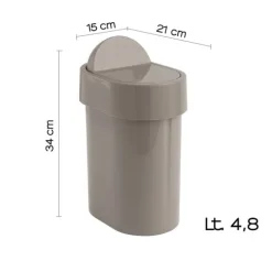 4,8-L-Abfalleimer aus Propylux in Taubengrau | Iris