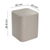 8 Liter, quadratischer Abfalleimer mit Deckel in Beige | Agave