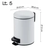 5 Liter weisser Kosmetikeimer mit SoftClose-Funktion | Papaya