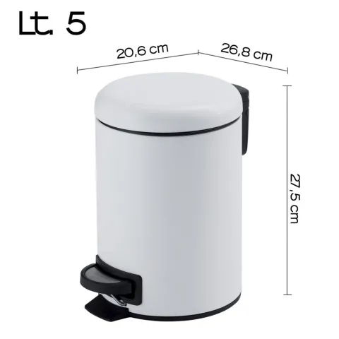5 Liter weisser Kosmetikeimer mit SoftClose-Funktion | Papaya