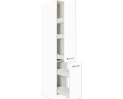 Optifit Apothekerschrank Salo214 BxTxH 30 x 57,1 x 206,8 cm weiß matt zerlegt HWSA HFZ306-7+