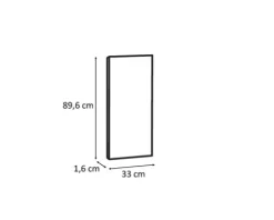 PICCANTE Smart Austauschseite Korpus für Oberschrank H:89,6 cm B:33 cm MATT ANTHRACITE "Nr. 57"