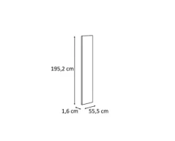 PICCANTE Smart Austauschseite Korpus für Hochschrank H:195,2 cm B: 55,5 cm GLOSSY WHITE "Nr.54"