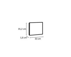 PICCANTE Smart Austauschseite Korpus für Klappenschrank H:35,2 cm B: 33 cm COUNTRY GREY "Nr.55"