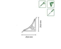 PICCANTE Wandabschlussleiste WAP30 Ellmau Buche EHW2851 3000x30x30mm