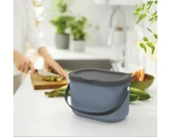 Rotho Biomülleimer Kunststoff ALBULA 3,2 l himmelblau
