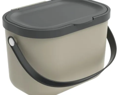 Rotho Biomülleimer Kunststoff ALBULA 3,2 l cappuccino