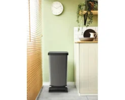 Rotho Treteimer Kunststoff PASO 40 l grau