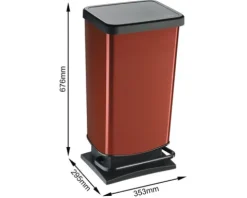 Rotho Treteimer Kunststoff PASO 40 l rot