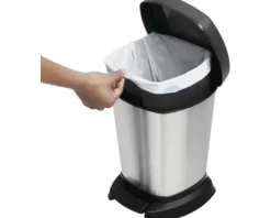 Rotho Treteimer Kunststoff PASO 6 l silber