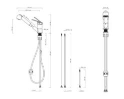 SERIES Küchenarmatur mit Handbrause IMAI chrom glänzend