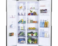 Side by Side Kühlschrank Candy CHSBSO 6174XWD BxHxT 90,2 x 177 x 66 cm Kühlteil 344 l Gefrierteil 185 l silber
