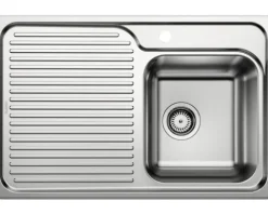 Spüle Blanco CLASSIC 40 S 780 x 510 mm edelstahl seidenglanz 511124 Becken rechts Mit Tropffläche