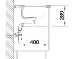 Spüle Blanco CLASSIC 40 S 780 x 510 mm edelstahl seidenglanz 511124 Becken rechts Mit Tropffläche