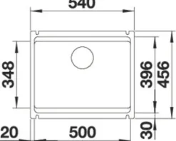 Spüle Blanco ETAGON 500-U 540 x 456 mm magnolia glänzend 525150
