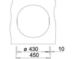 Spüle Blanco RONDO 450 x 450 mm anthrazit 511629