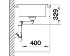 Spüle Blanco SONA 5 S 860 x 500 mm softweiß 527151