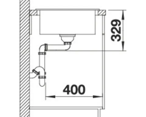 Spüle Blanco SONA 5 S 860 x 500 mm softweiß 527151