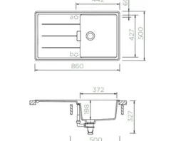 Spüle SCHOCK Tia D-100 A 860 x 500 mm berry TIAD100ABRY