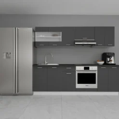 8-tlg Einbauküche Küchenzeile 240 cm Esilo