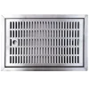 Tropfblech, Abtropfblech, Tropfschale - CNS zum Einlassen 440 mm x 240 mm inkl. Ablaufstutzen