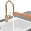 Villeroy & Boch Küchenarmatur Umbrella Flex, Hochdruck-Armatur, mit ausziehbarer Brause, wassersparend, Gold
