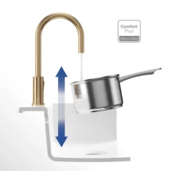Villeroy & Boch Küchenarmatur Umbrella Flex, Hochdruck-Armatur, mit ausziehbarer Brause, wassersparend, Gold