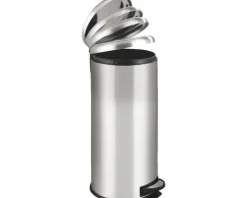 Wenko Treteimer Leman Easy Close 30 l grau glänzend