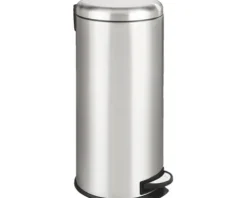 Wenko Treteimer Leman Easy Close 30 l grau glänzend