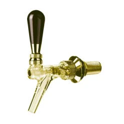 Zapfhahn, Kompensatorhahn, Bierzapfhahn, Schankhahn, Modell - Speedy X transparent, Goldfarben